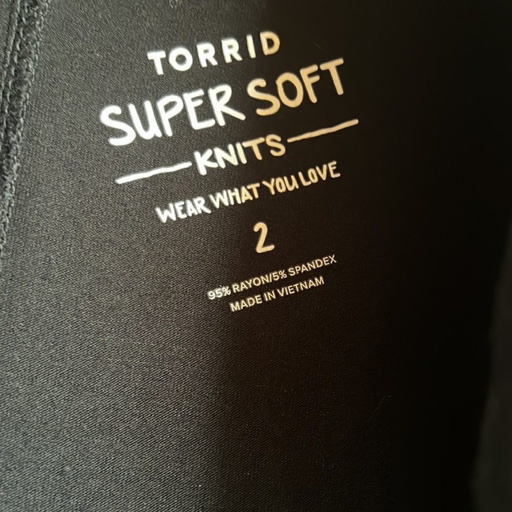 Torrid Black Lace Soft Knit Long Sleeve Top - Picture 5 of 5